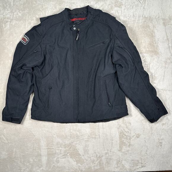 Street & Steel Armored Padded Motorcycle Biker Jacket Black Men’s Size Large - Picture 2 of 15